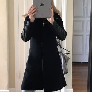 Club Monaco XS Italian wool jacket with leather